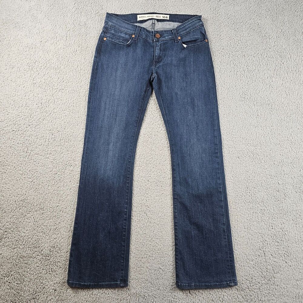 Barbell Jeans Womens 30x30* Blue Denim Bootcut Stretch Regular Low Rise Casual